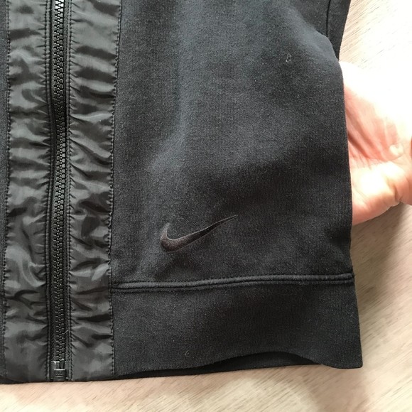 Women's Nike Full Zip Hoodie Jacket Coat Pockets Black sz Medium - Picture 9 of 11